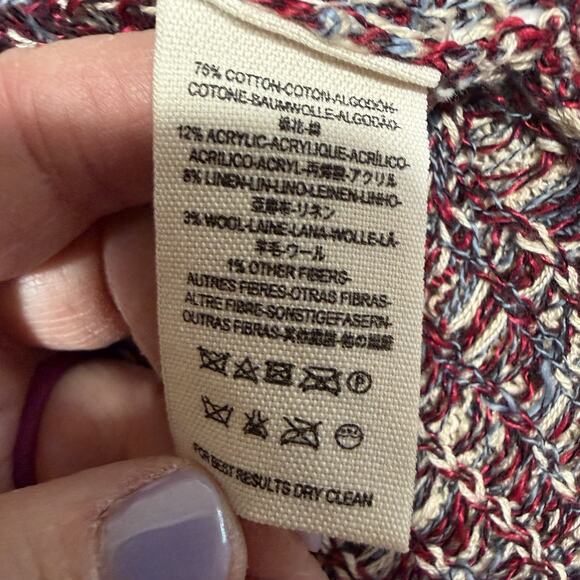 Free People Americana Bandana Hooded Long Duster Cardigan M Women's Sweater - Picture 11 of 11